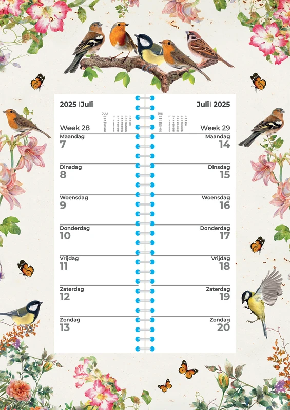 Birds Weekomleg Kalender 2025