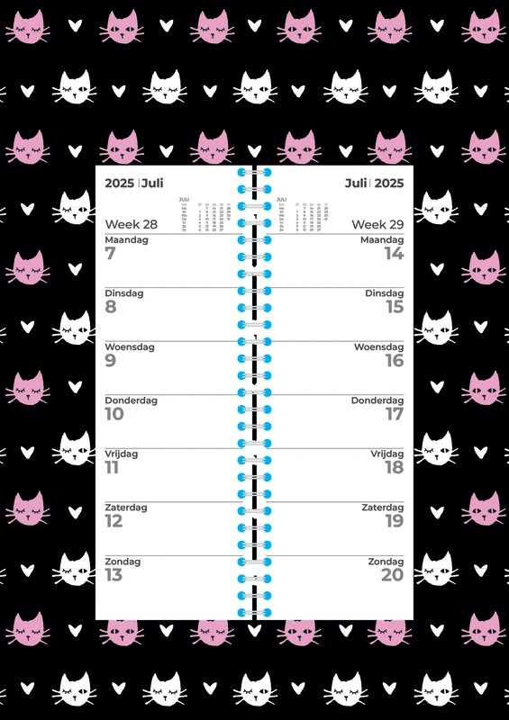 Cat Lovers Weekomleg Kalender 2025