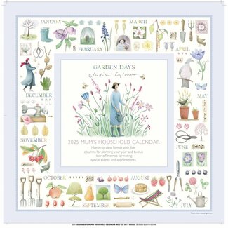 CarouselCalendars Judith Glover, Garden Days Family planner della mamma 2025