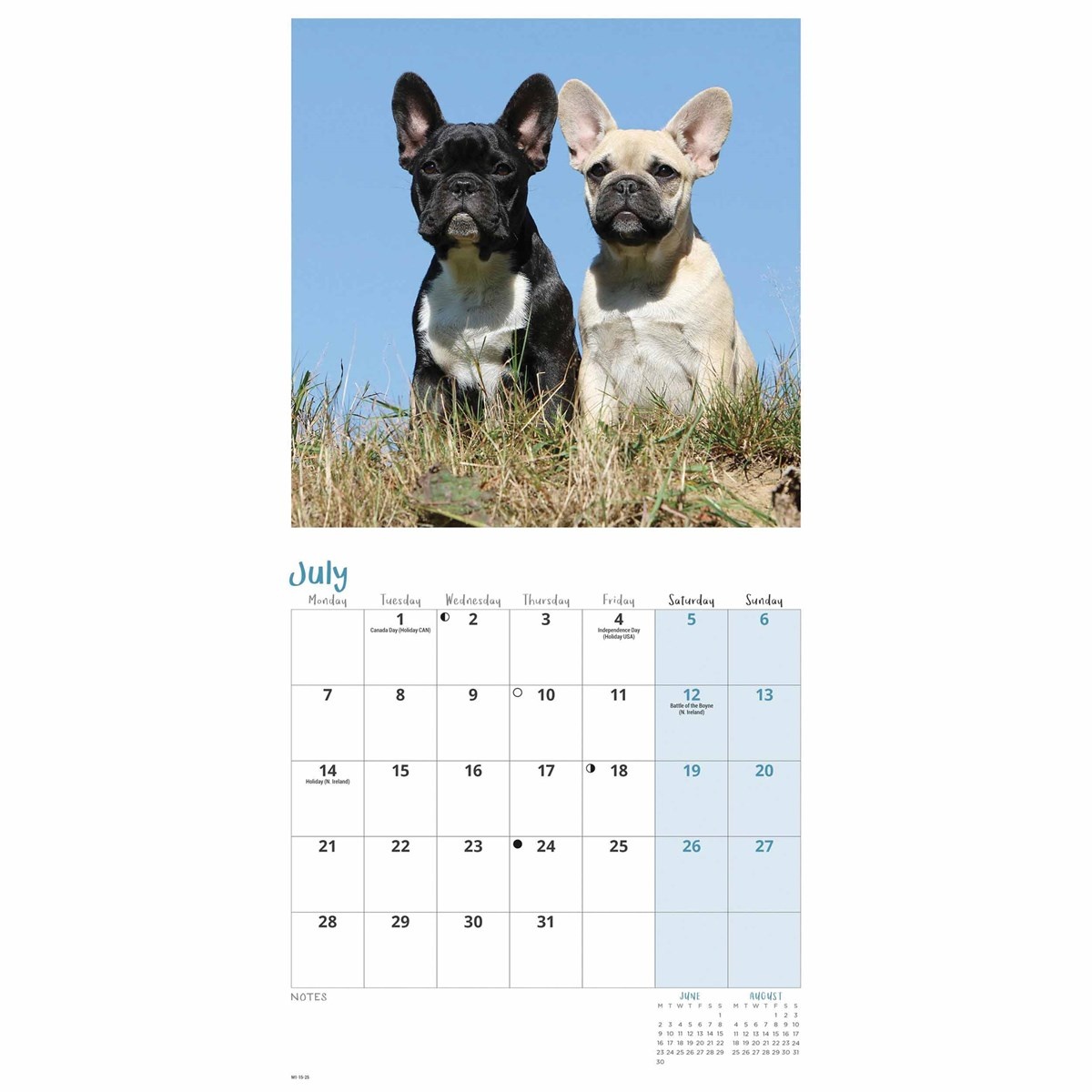 Buying French Bulldog Mini Calendar 2025 Order easily online