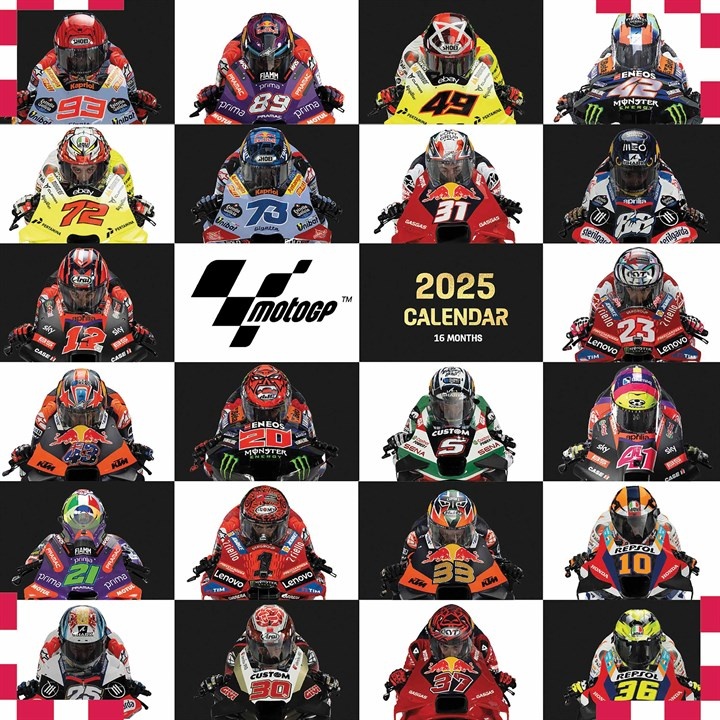 Moto GP Kalender 2025 met mooie foto's van Moto GP Kalenderwinkel.nl