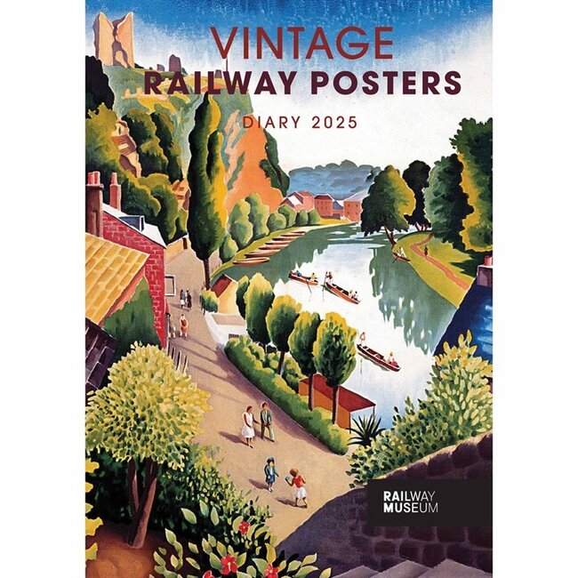 CarouselCalendars Vintage Railway Posters Agenda 2025