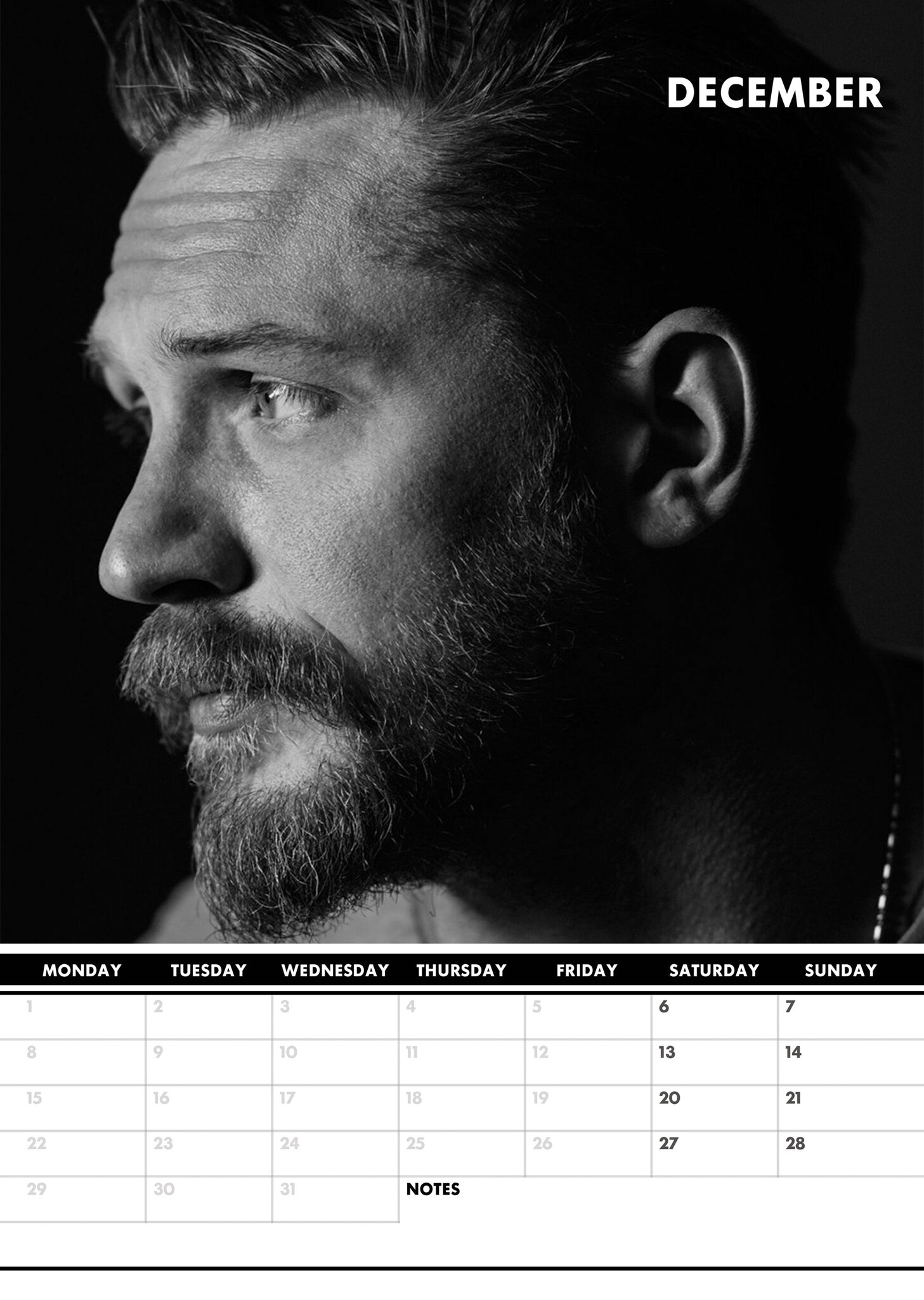 Tom Hardy Calendar 2025? Order easily and quickly Online. Kalenderwinkel.nl