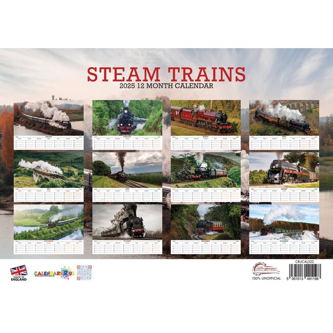 Steam Train Calendar 2025? Order online quickly and easily
