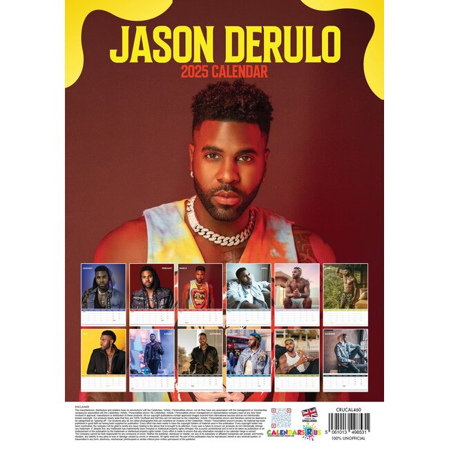 Jason Derulo Kalender 2025? Bestel eenvoudig en snel Online