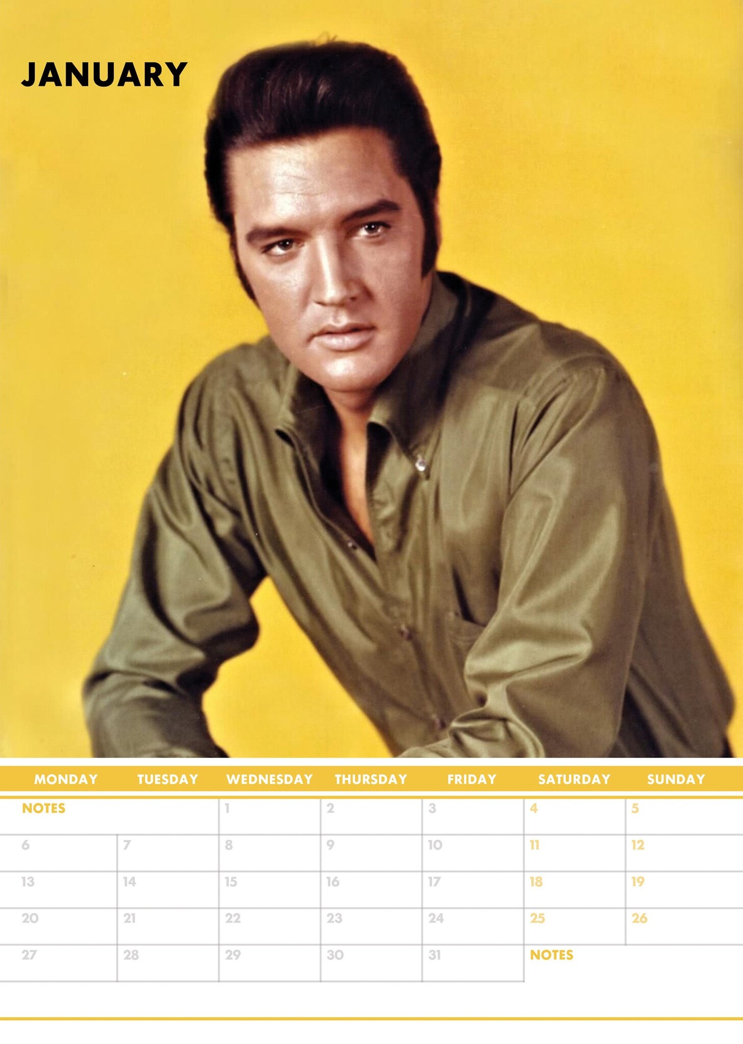 Elvis Kalender 2025? Bestel eenvoudig en snel Online. Kalenderwinkel.nl Elvis Desk Calendar 2025
