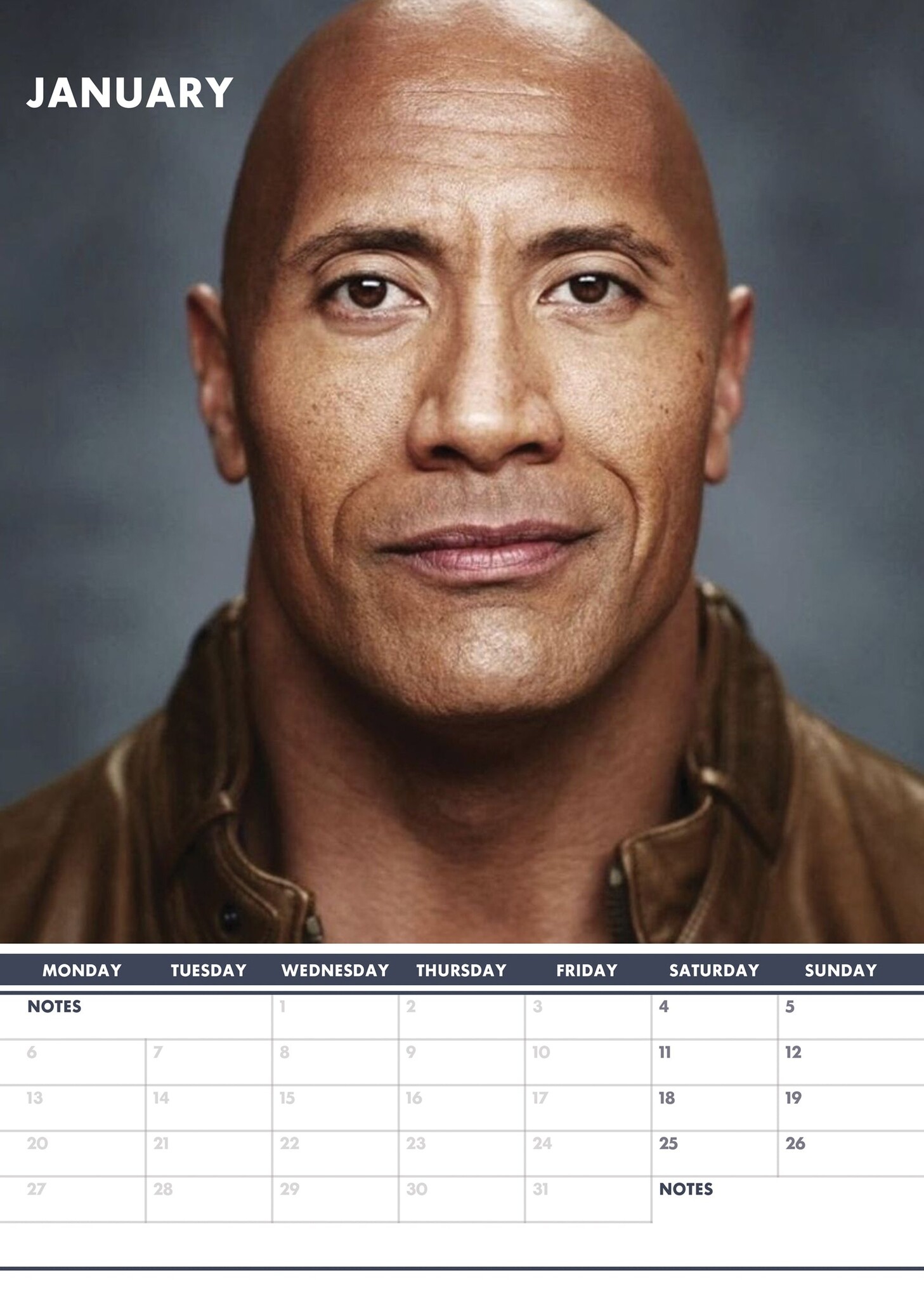 Dwayne Johnson Kalender 2025? Bestel eenvoudig en snel Online