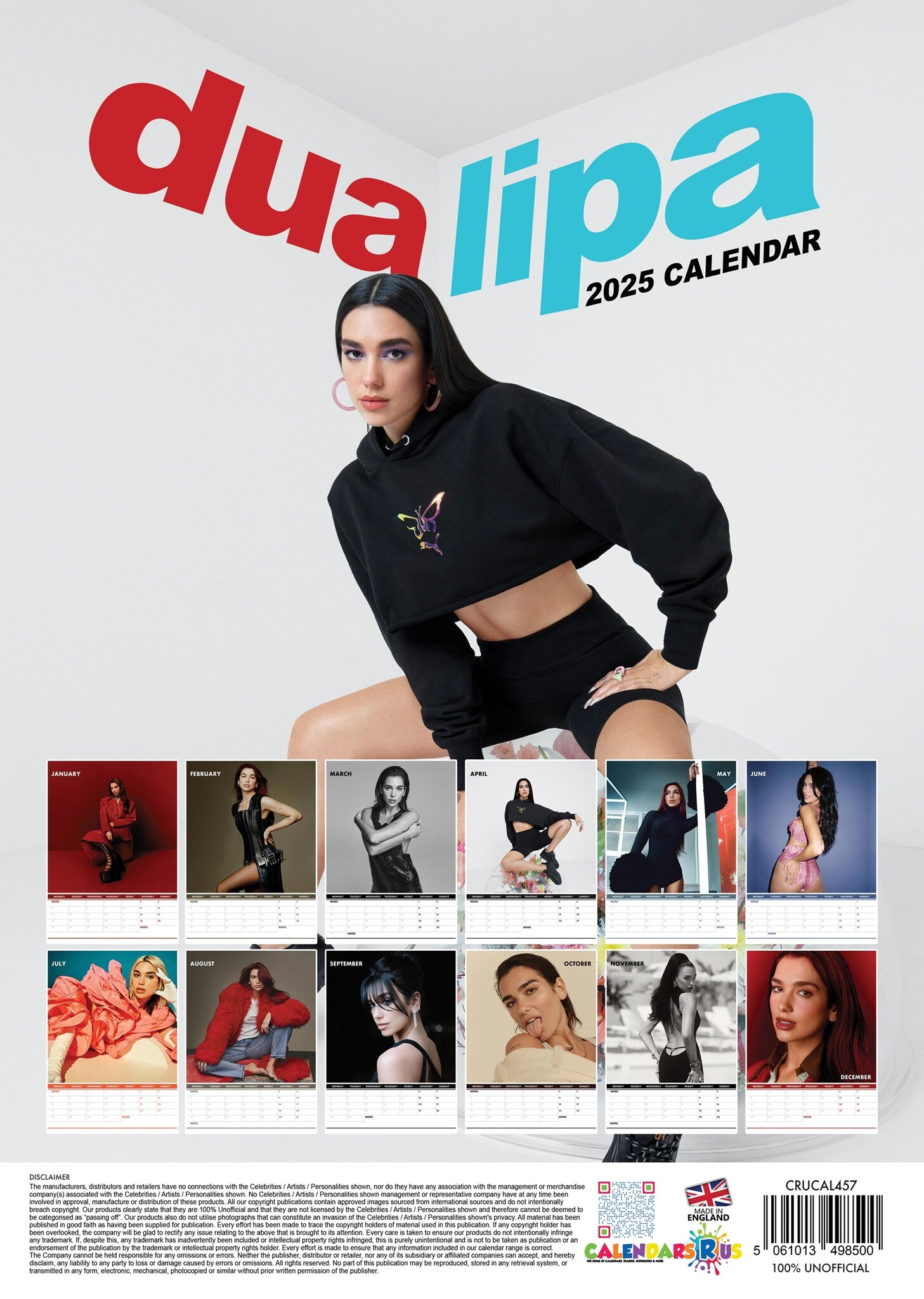 Dua Lipa Calendar 2025? Order online easily and quickly