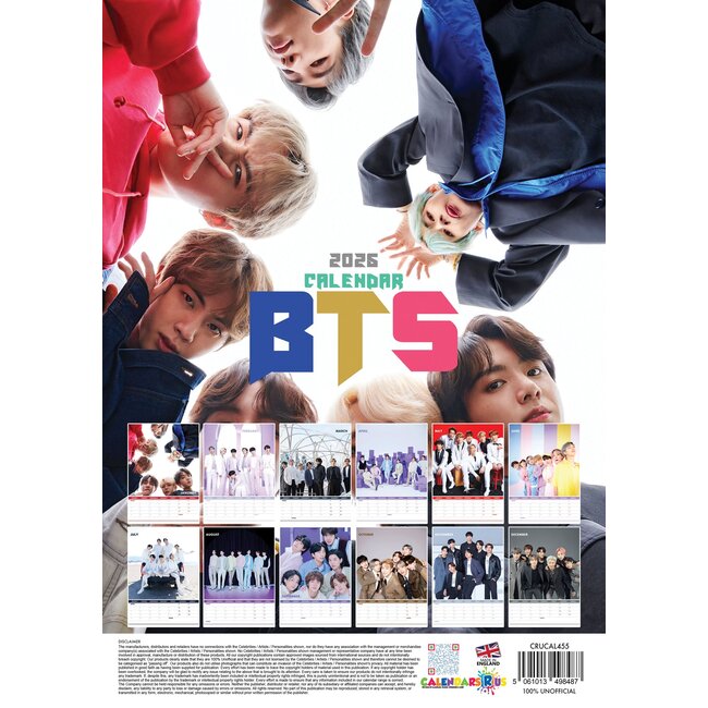 BTS Calendar 2025? Order easily and quickly Online. Kalenderwinkel.nl