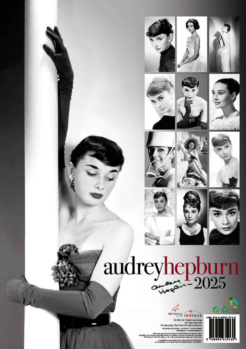Audrey Hepburn Calendar 2025 Kalenderwinkel.nl