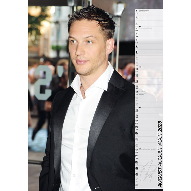 Tom Hardy Kalender 2025 A3 Kopen? Bestel eenvoudig online Kalenderwinkel.nl