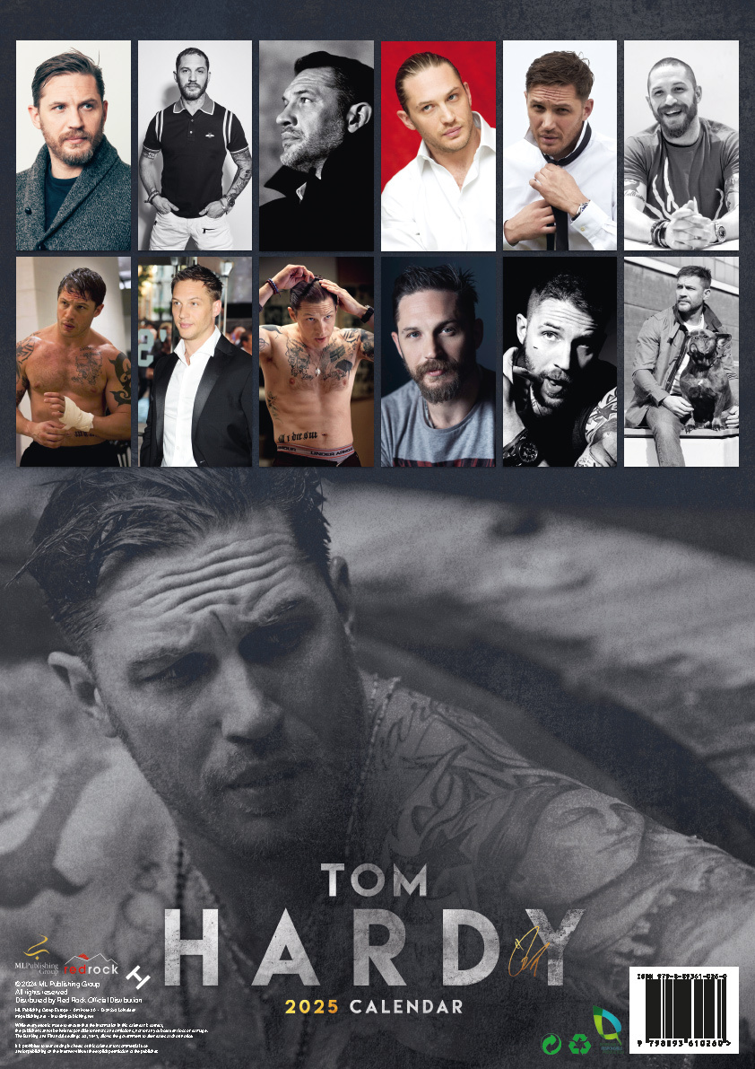 Buying Tom Hardy Calendar 2025 A3? Simply order online Kalenderwinkel.nl
