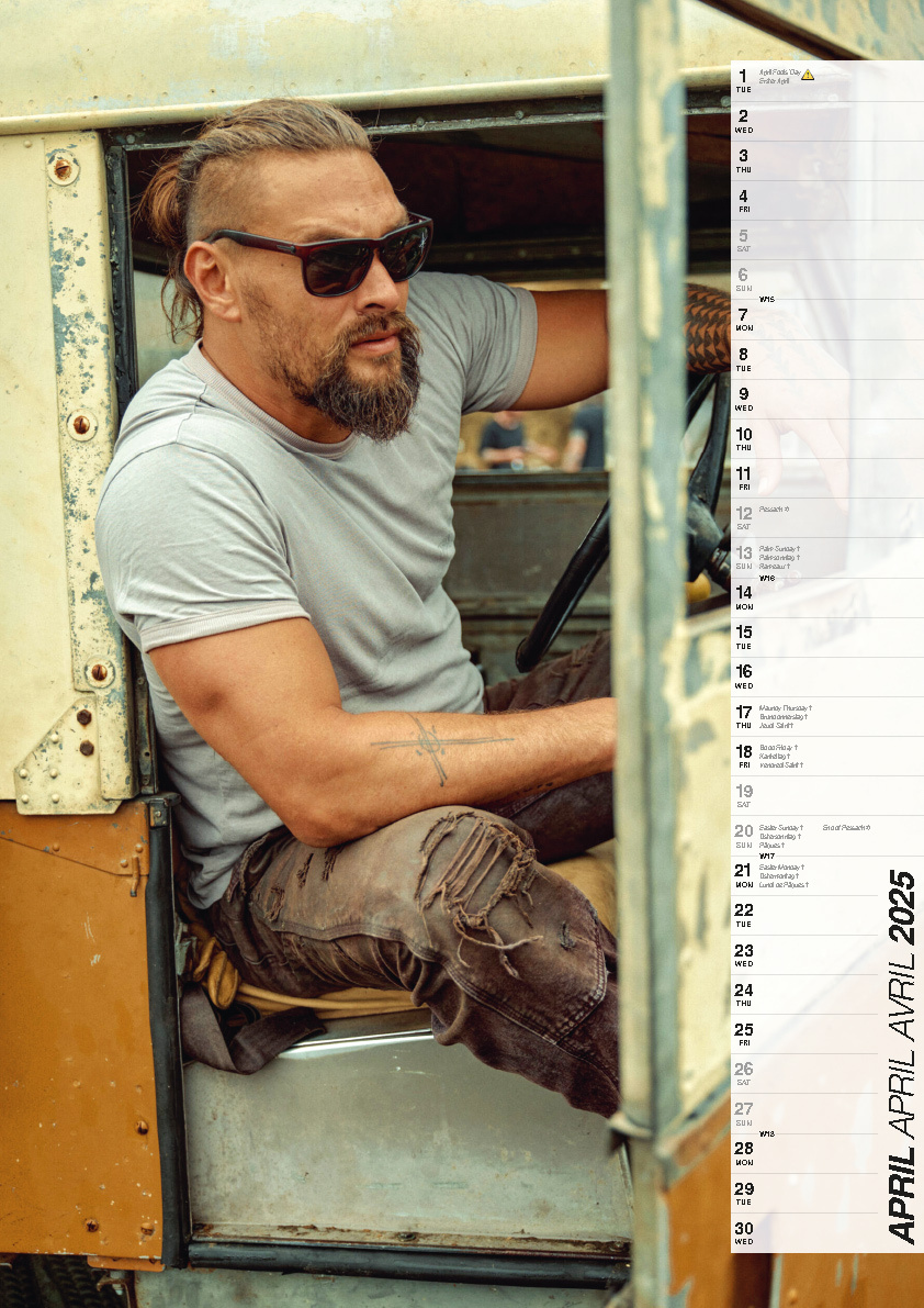 Jason Momoa Calendar 2025 Kalenderwinkel.nl