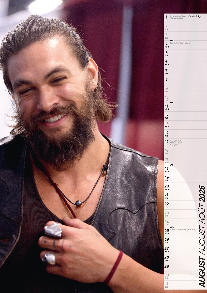 Jason Momoa Calendar 2025 Kalenderwinkel.nl