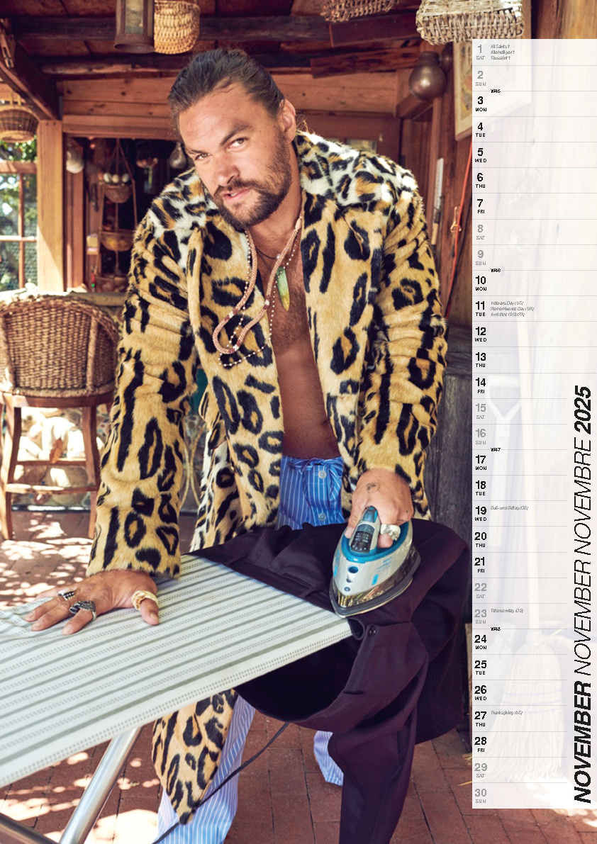 Jason Momoa Calendar 2025 Kalenderwinkel.nl