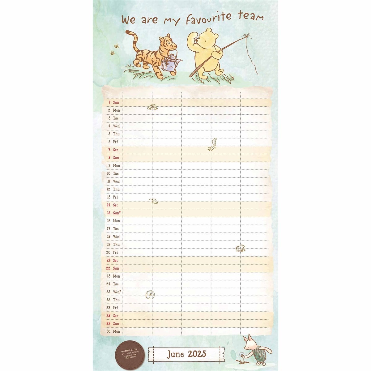 Winnie the Pooh Kalender 2025 Organiser Kalenderwinkel.nl