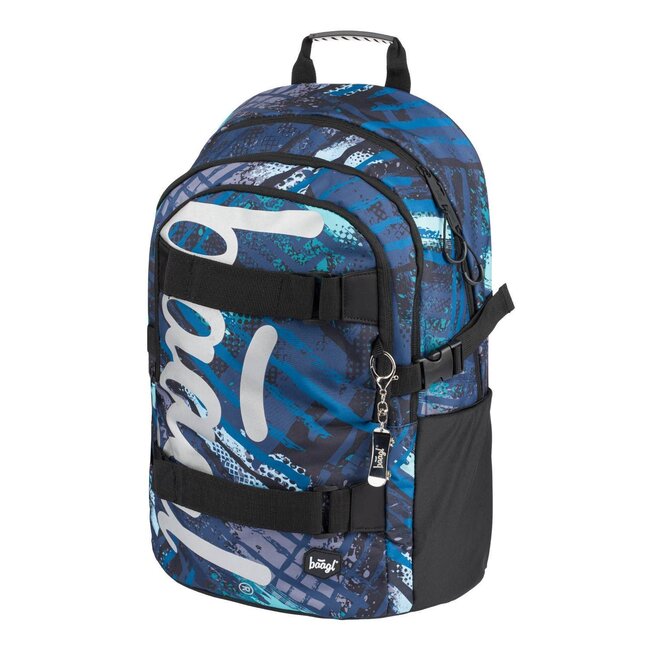 Baagl School bag Skate Structures Blue 25L