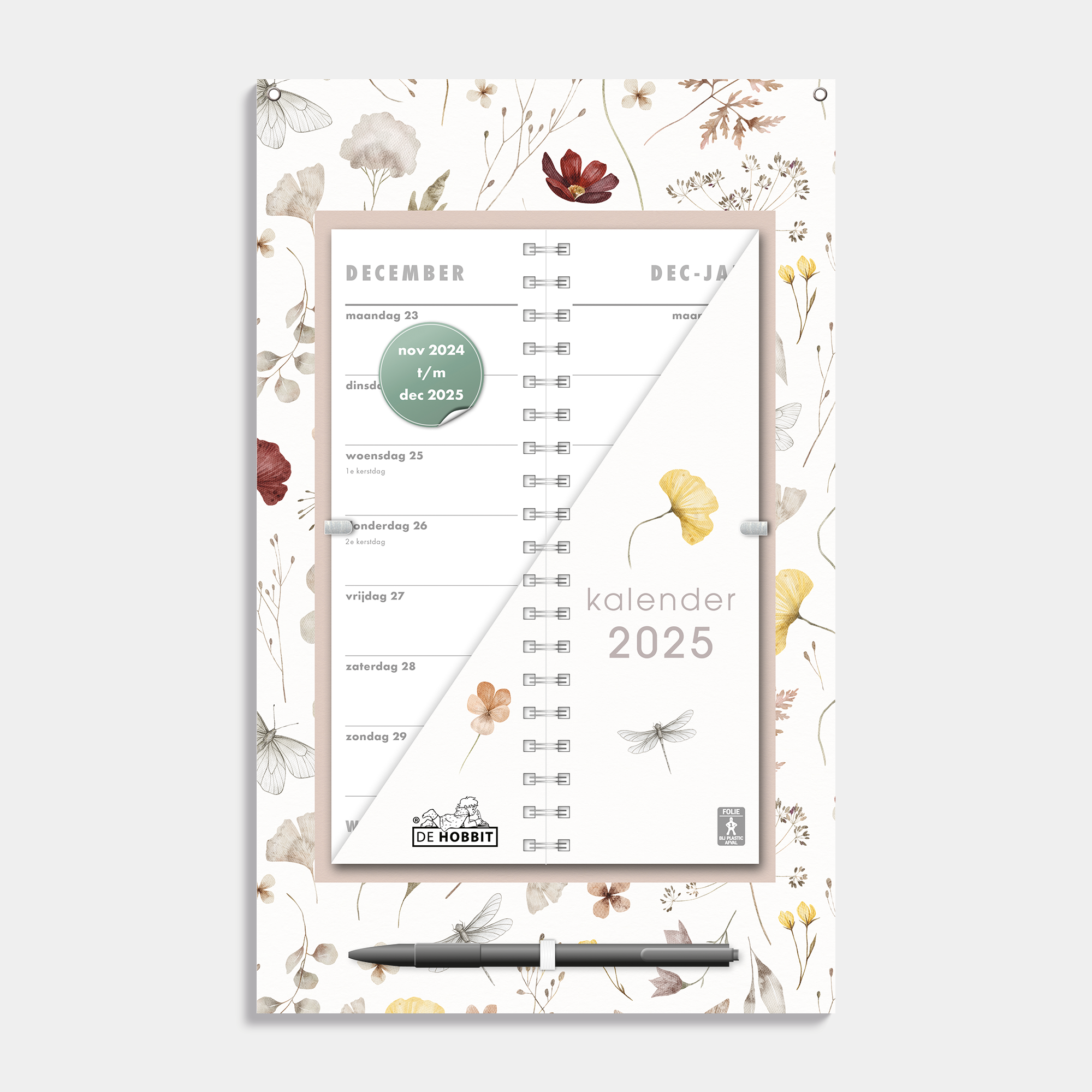 De Hobbit Watercolor Flower Cover Calendar 2025 Kalenderwinkel.nl