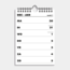 Calendrier spirale A5 2025 noir