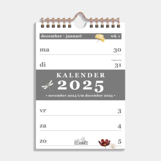 De Hobbit Calendrier spirale A5 2025 Tournesols