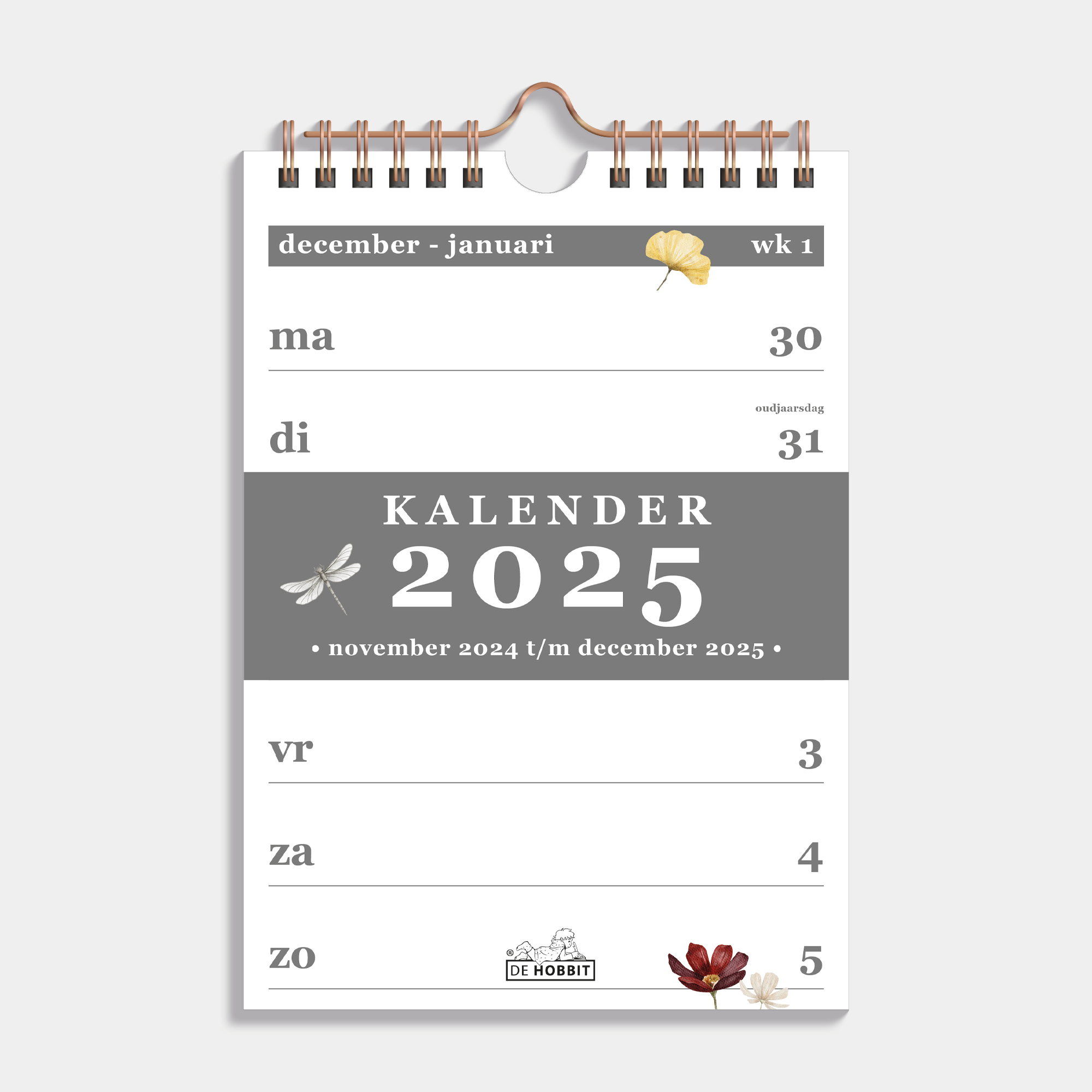 A5 Spiraalkalender 2025 Veldbloemen Kopen? Bestel eenvoudig en snel Kalenderwinkel.nl
