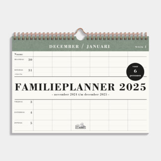 De Hobbit A4 Spirale Family Planner 2025 6 persone