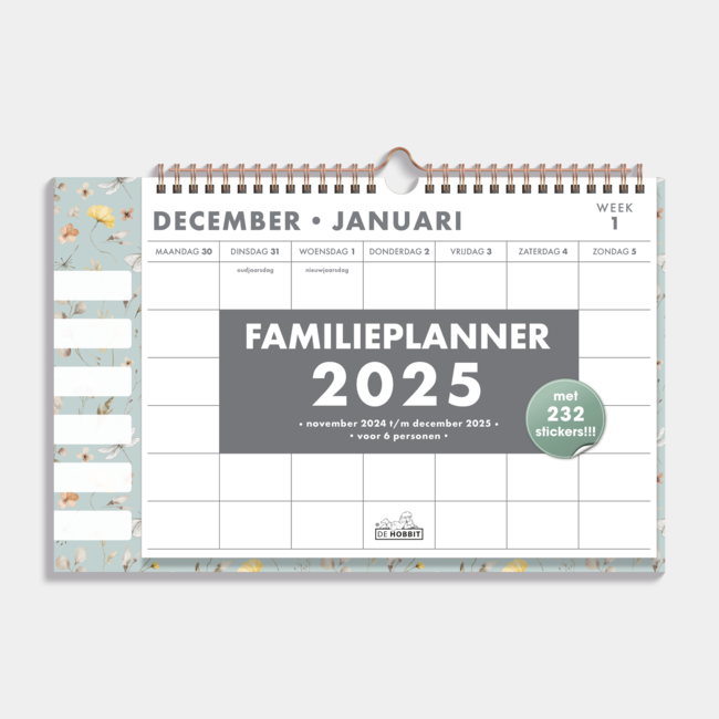 Omslag Familieplanner 2025 Vlinders