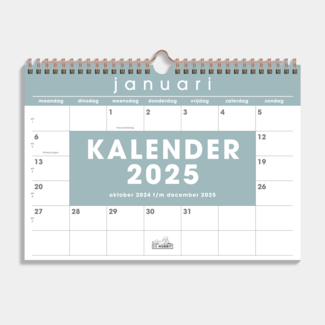 De Hobbit Calendario mensile A4 2025 Menta