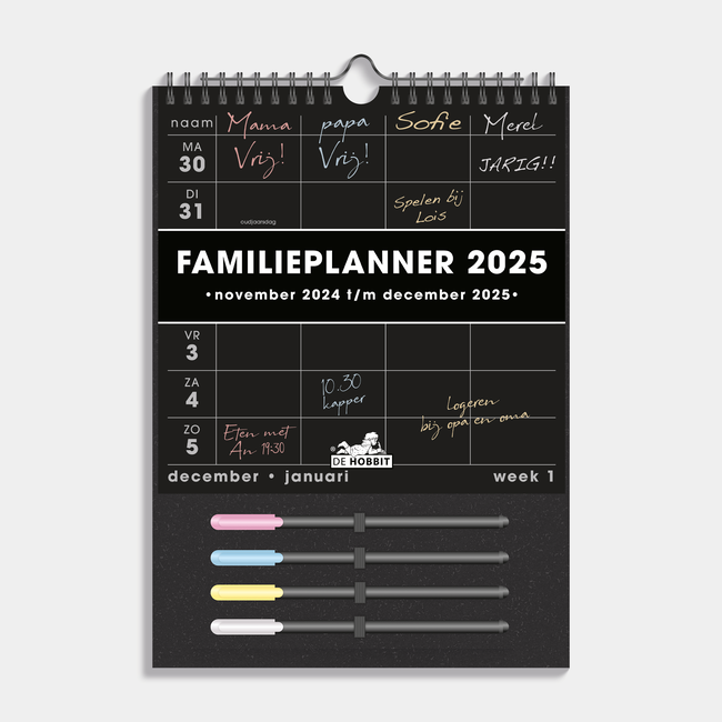 Familieplanner 2025 incl. Markers