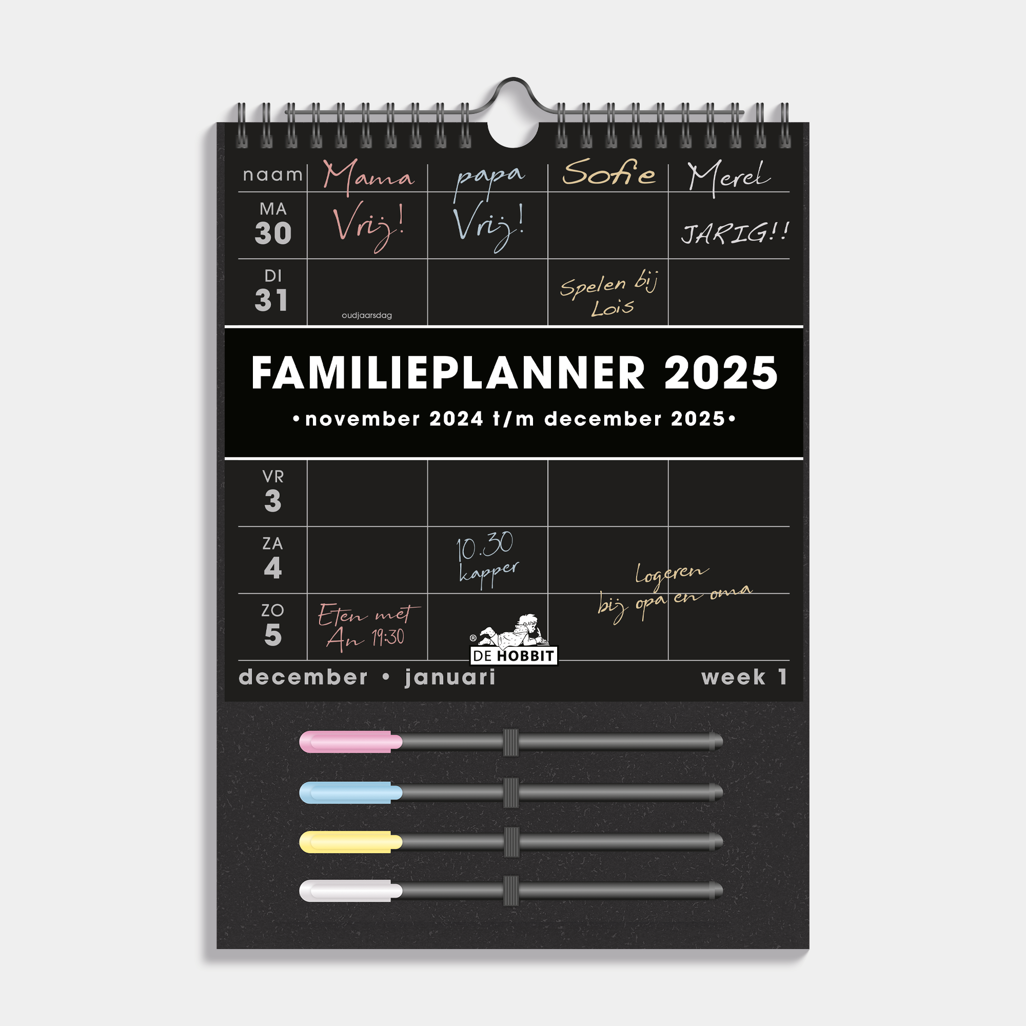 Family planner 2025 incl. Markers Buy? Order quickly and easily onli Kalenderwinkel.nl