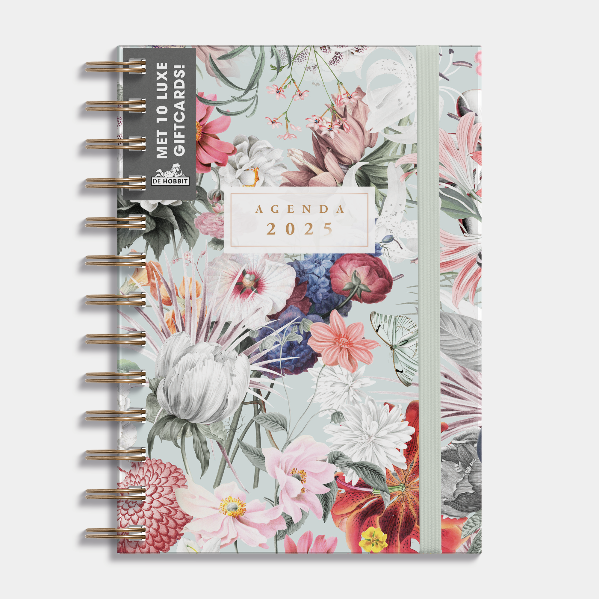 Hobbit-Agenda-Spiraal-Medium-Bloemen Groot-2025