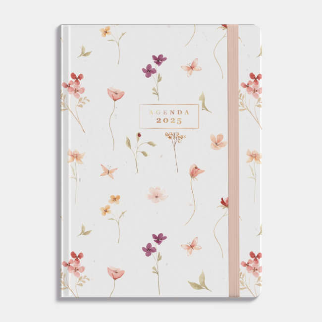 Agenda de poche souple 2025 fleurs