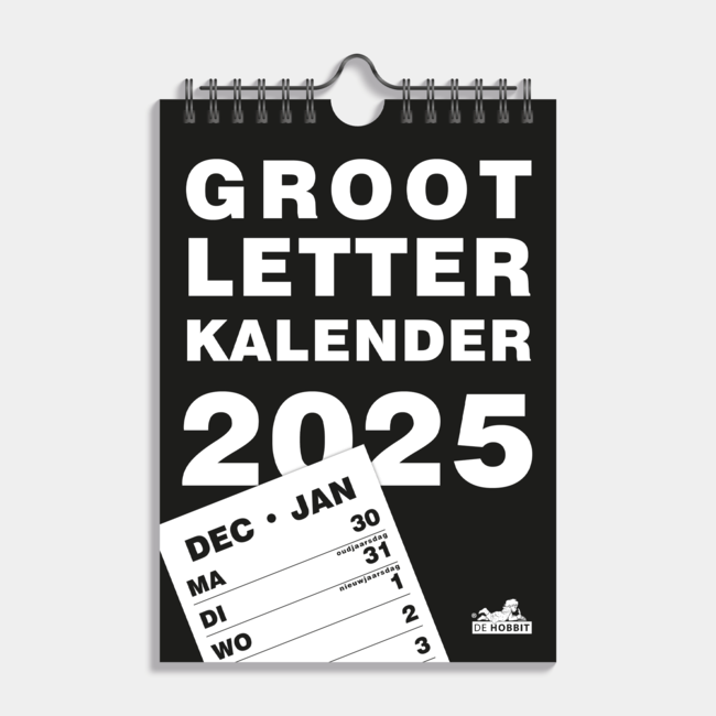 A5-Großbuchstaben-Kalender 2025