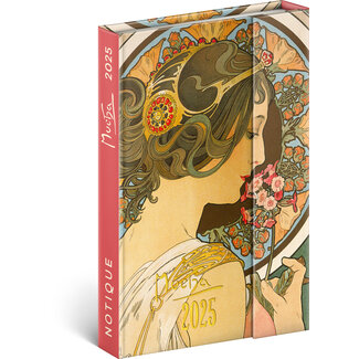 Presco Agenda semanal magnética Alphonse Mucha 2025