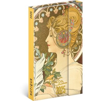 Presco Agenda semanal magnética Alphonse Mucha 2025