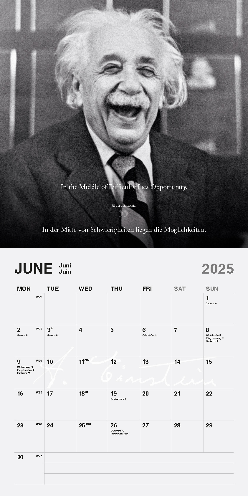 Acheter Le Calendrier Einstein 2025 Rapide Et Facile En Ligne Calendrier Einstein 2025