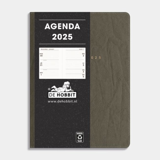 A6 Hobbit Agenda Flex Tasche Grün 2025