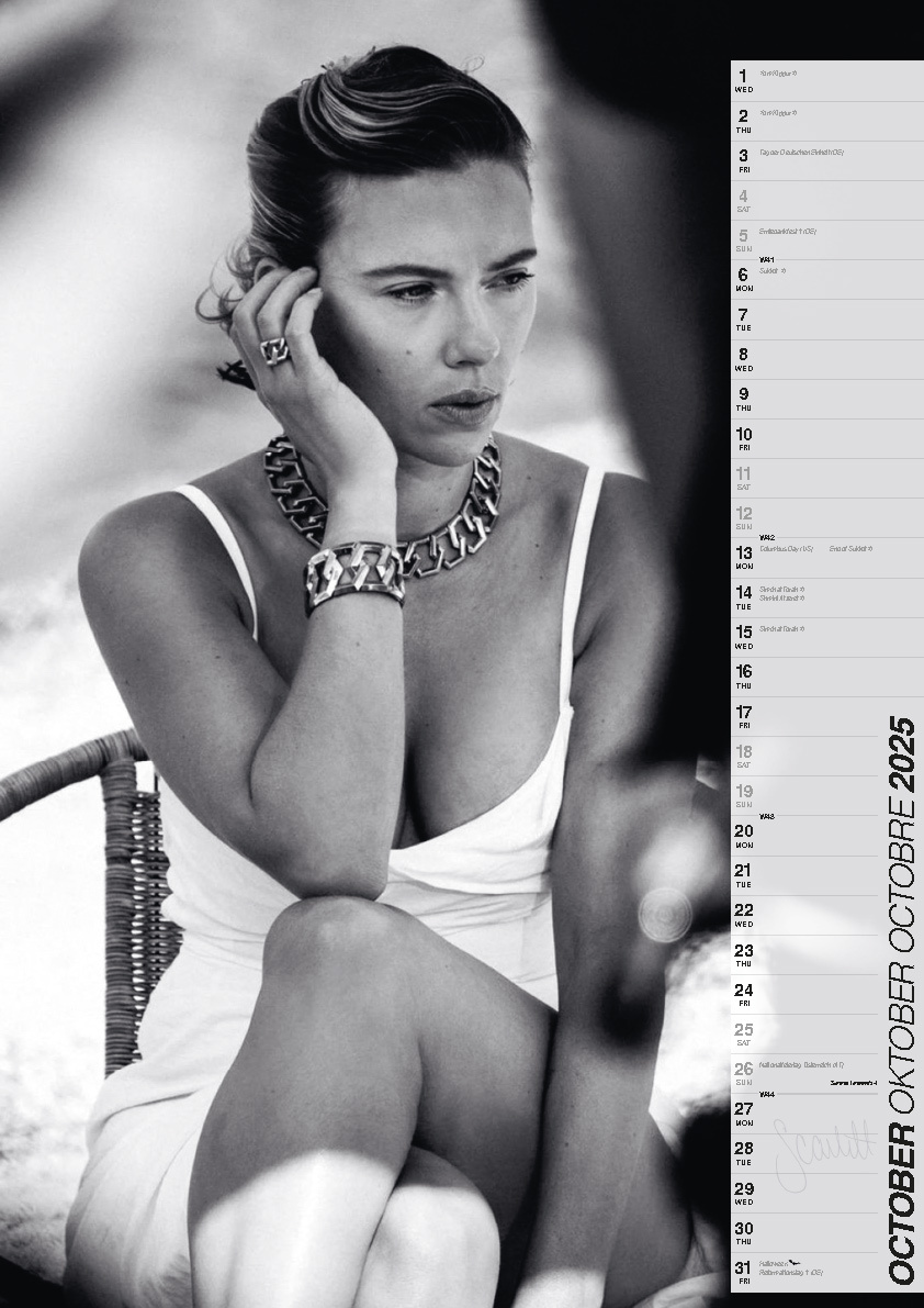 Scarlett Johansson Calendar 2025 Kalenderwinkel.nl