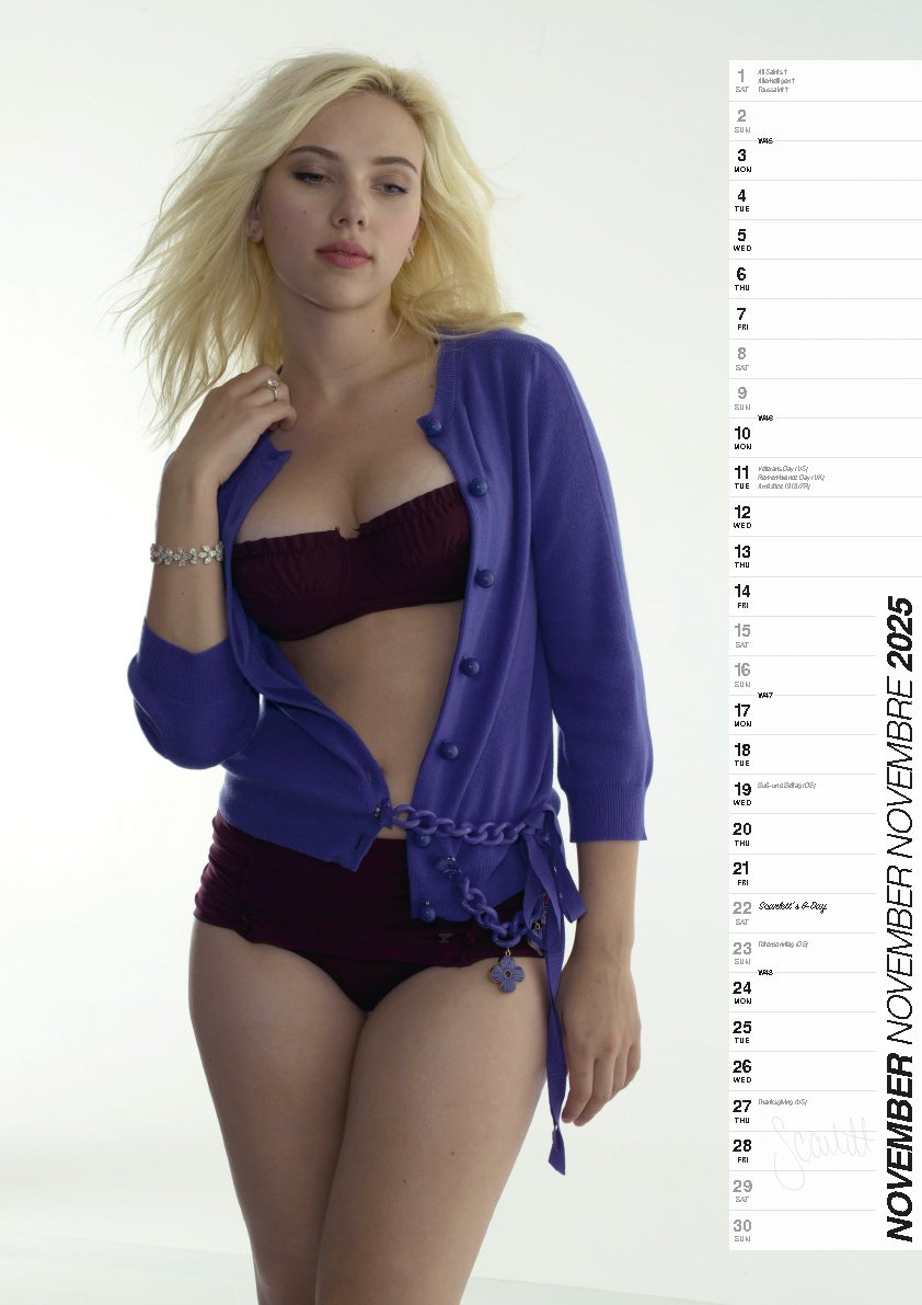 Scarlett Johansson Calendar 2025 Kalenderwinkel.nl