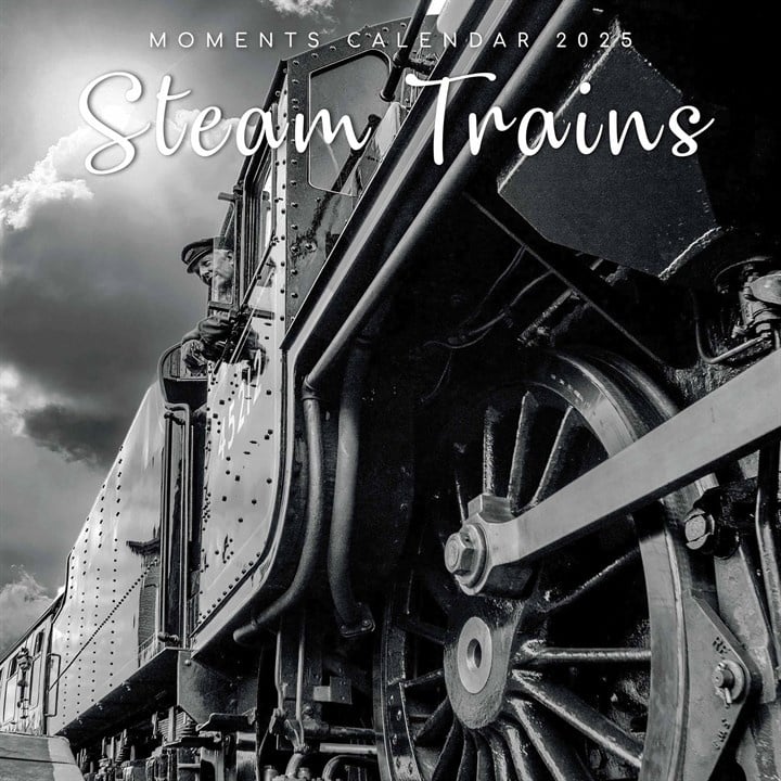 Steam Trains Kalender 2025 Black and White