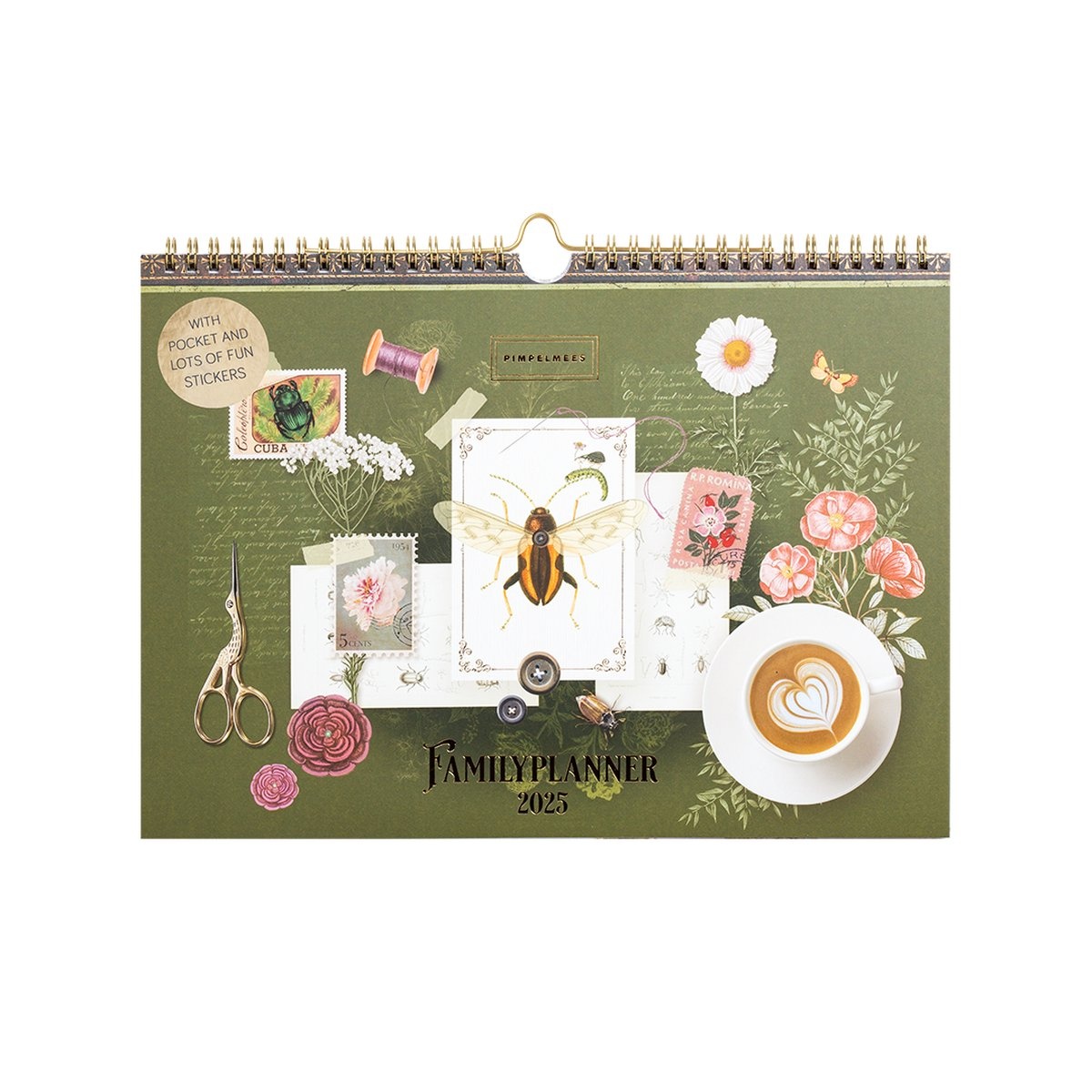 Pimpelmees family planner 2025 Wonderland Beetlebee Olive
