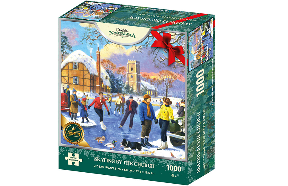 Skating By The Church Puzzel 1000 Stukjes