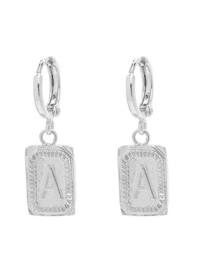 Oorbellen Vintage Initial Zilver