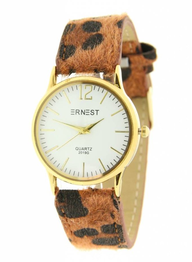 Ernest Horloge Panter Brown