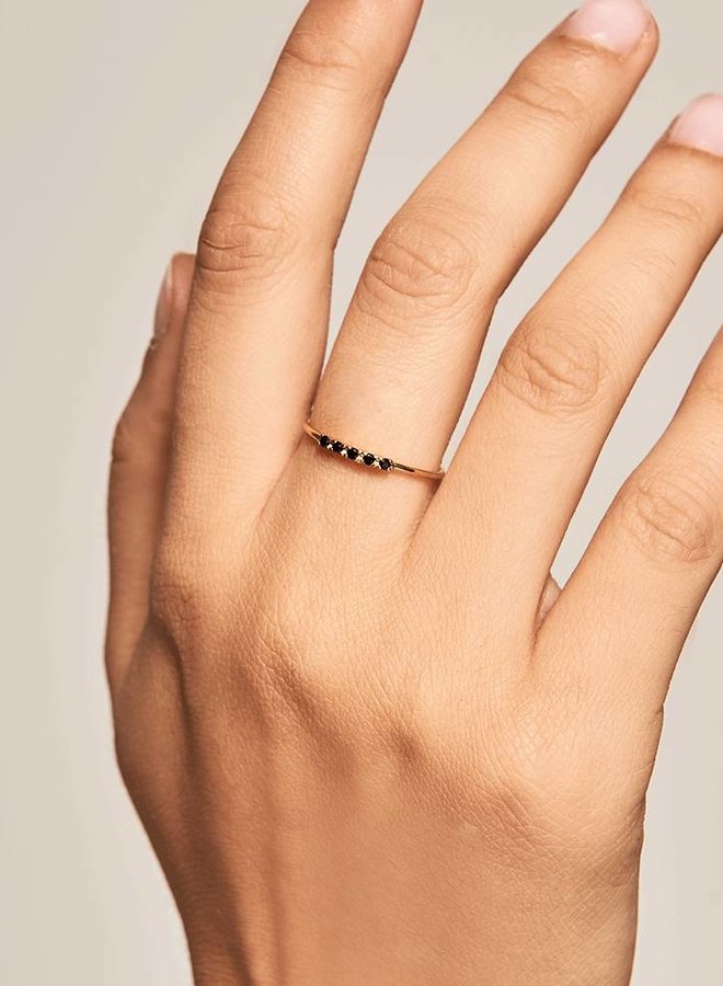 P D Paola Ring Black Misty