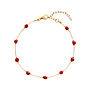 Enkelbandje Square Beads Red