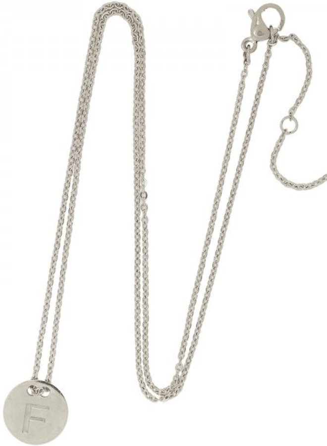 Ketting Coin Initial Zilver