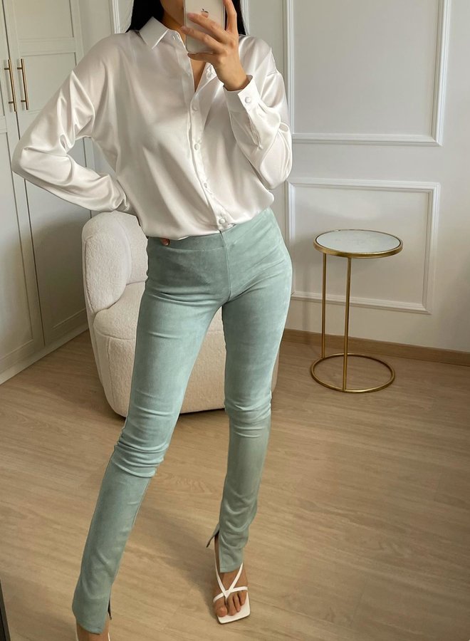 Split Legging Suedine Mint