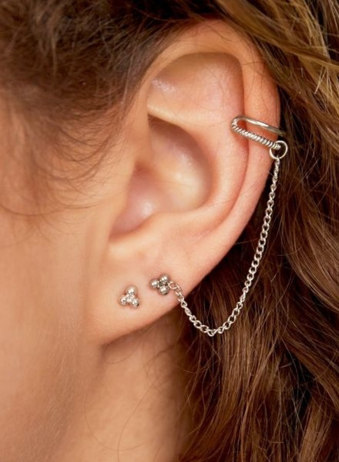 Oorbel 3 Dots & Earcuff