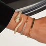 Snake Armband Deluxe Goud- Wit
